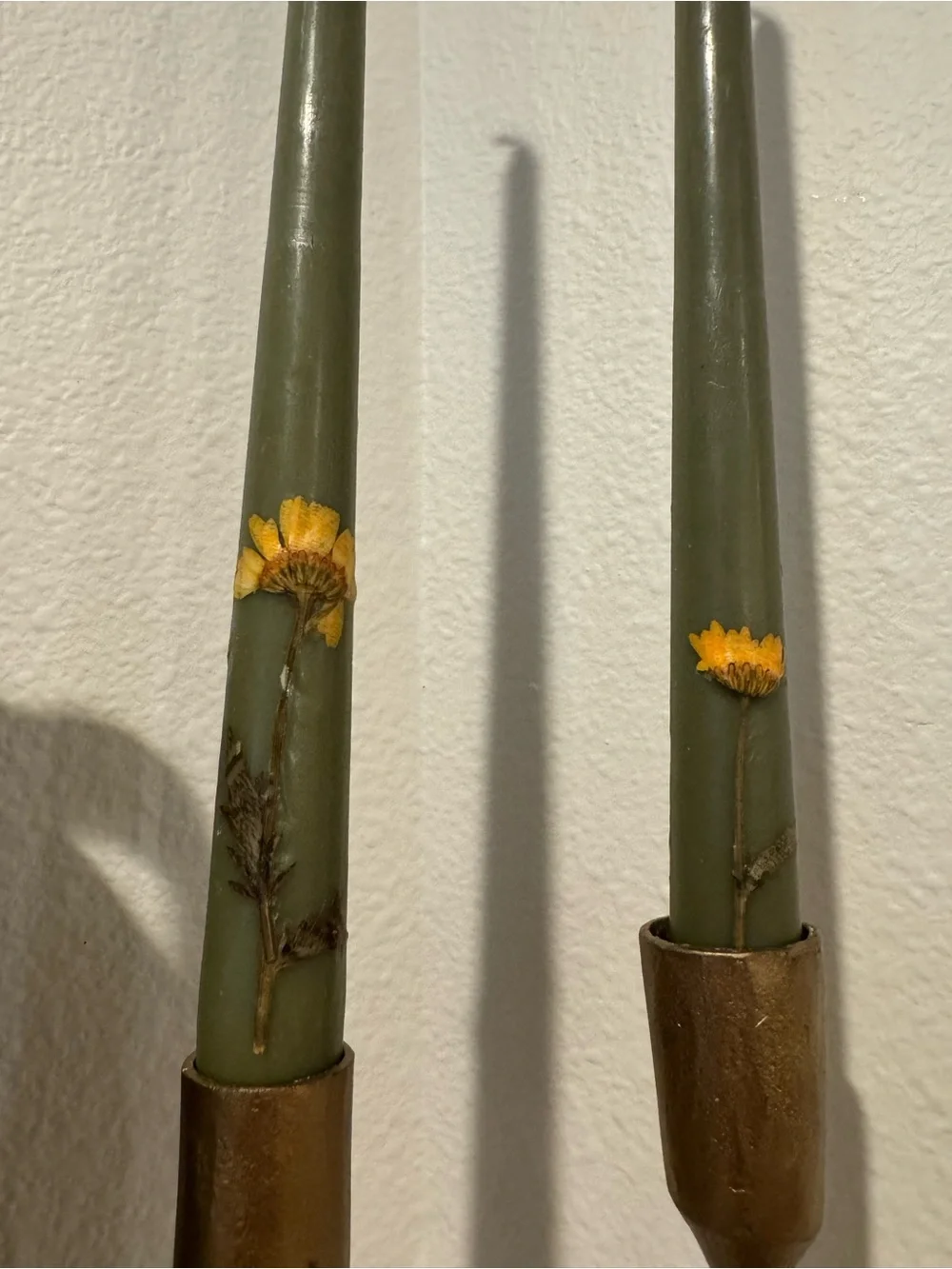 Pressed Flower Candlesticks